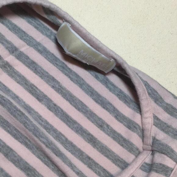 Michael Kors pink grey striped medium Tank Top - Picture 3 of 8